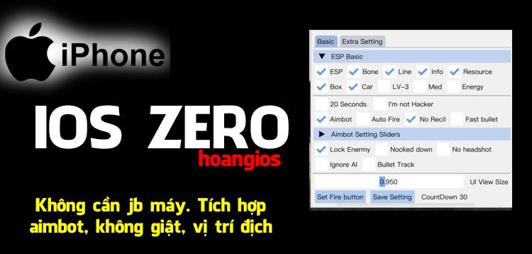 BẢN ZERO-NO-JB - HACK PUBG IOS